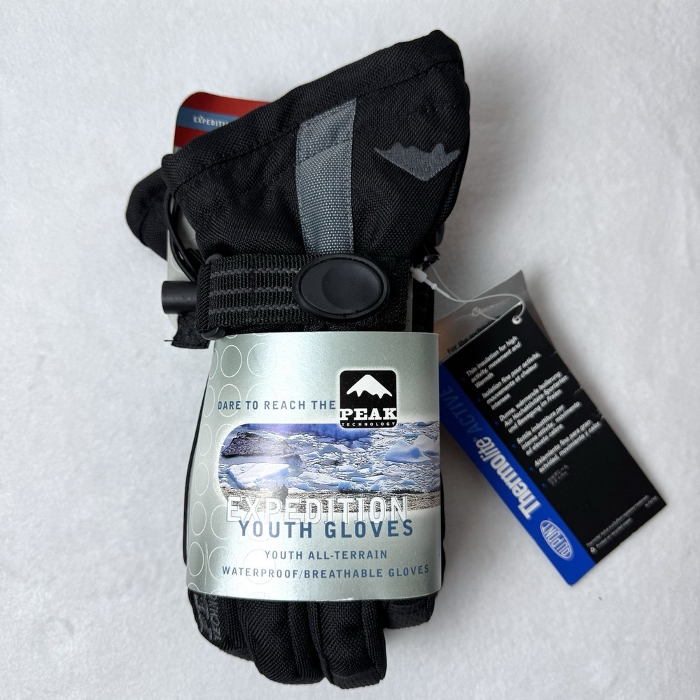 New Peak‎ Technology Youth Size XS Snow Gloves All Terrain Waterproof Thermolite